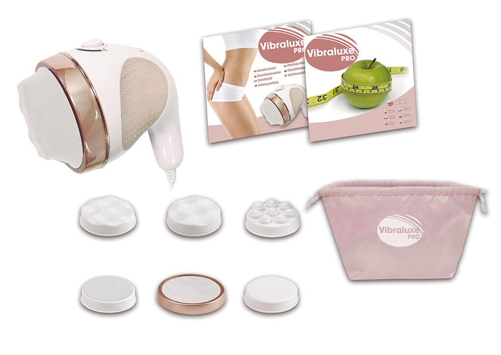 Masajeador con terapia de vibración y rotación para tonificar y esculpir el cuerpo.
